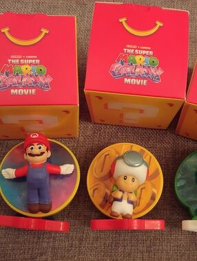 2026 McDonald's Mario Galaxy Movie Happy Toys Lot 2 No Toad